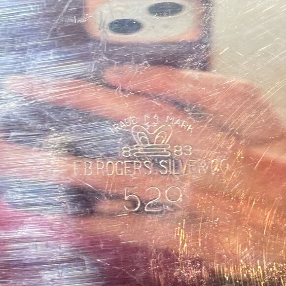 F.B. Rogers Silver Co. Genuine Silver Raised Jewelry Dish Nut Bowl Rounded Edges - Picture 12 of 12